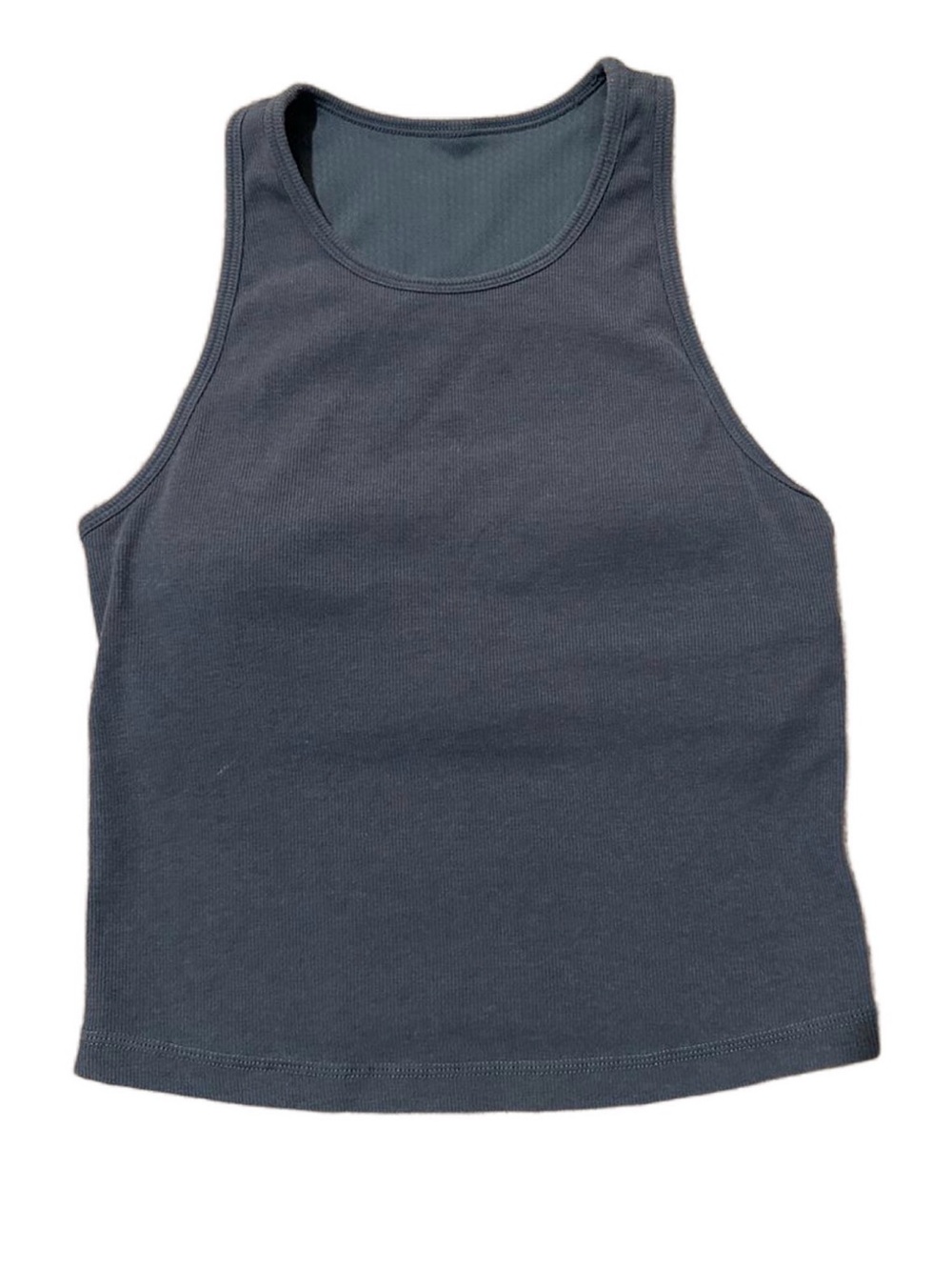 Vuori Pose Plyo Tank Cropped Bra Top Blue / Gray Size XS